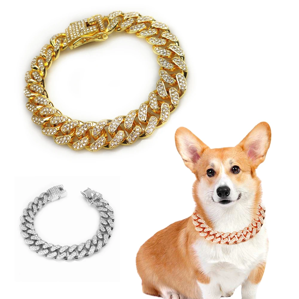 Chain Quick Link - Rhinestone Dog Chain Collar Metal Strong