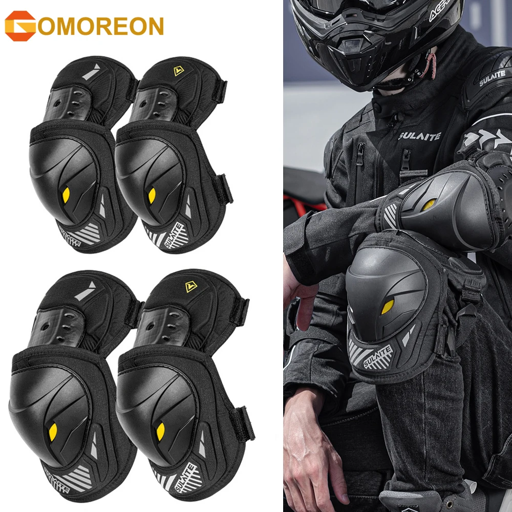 GOMOREON 1Pair Motorcycle Elec - огляд і ціна Mountain Biking Knee And Elbow Pads