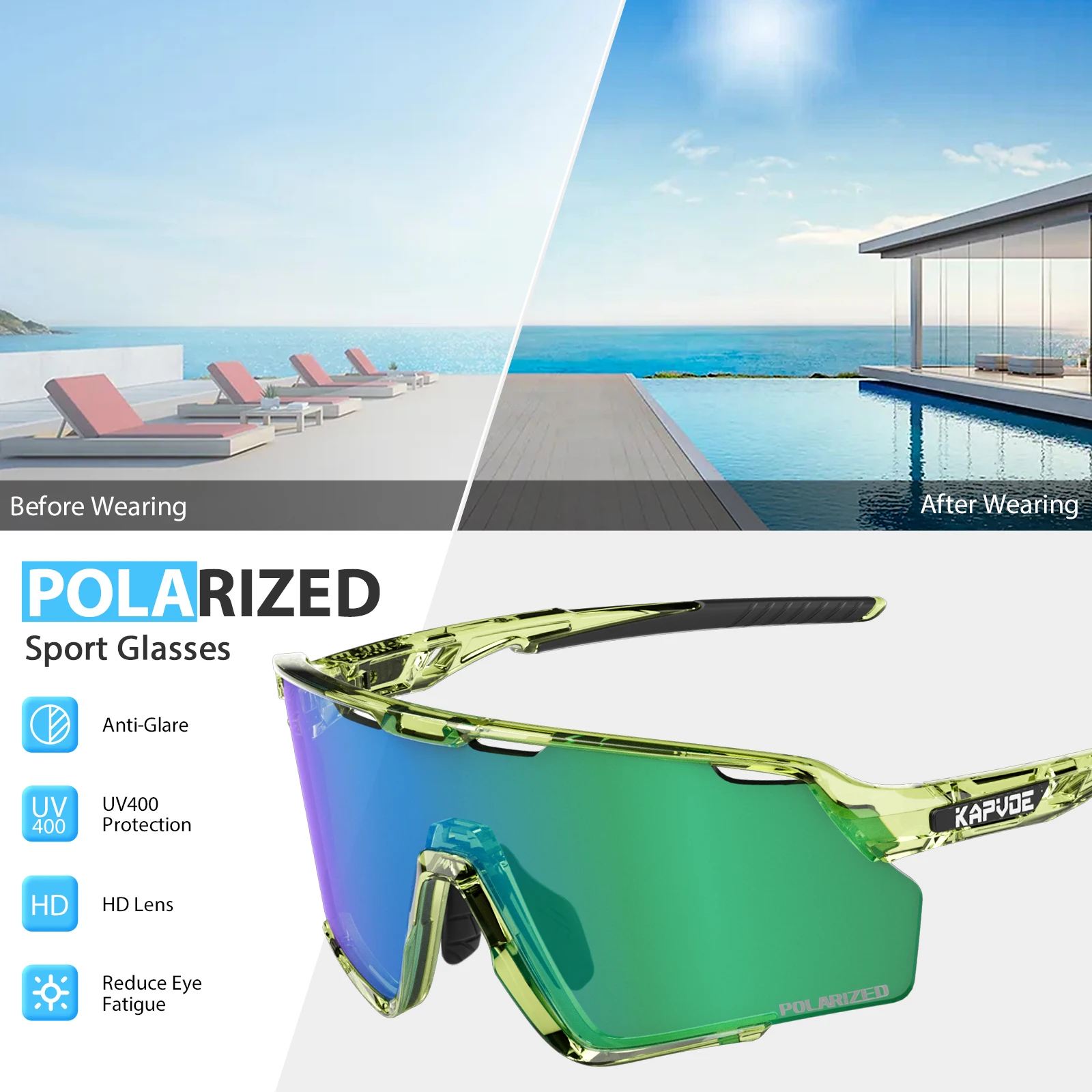 Kapvoe New Outdoor Bike Eyewea - огляд і ціна Mountain Biking Glasses
