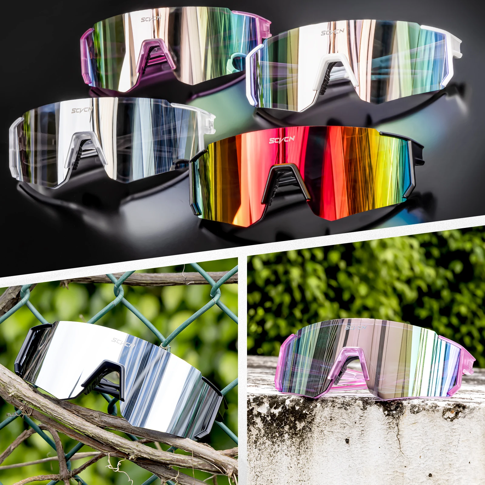 SCVCN New Photochromic Cycling - огляд і ціна Mountain Biking Glasses