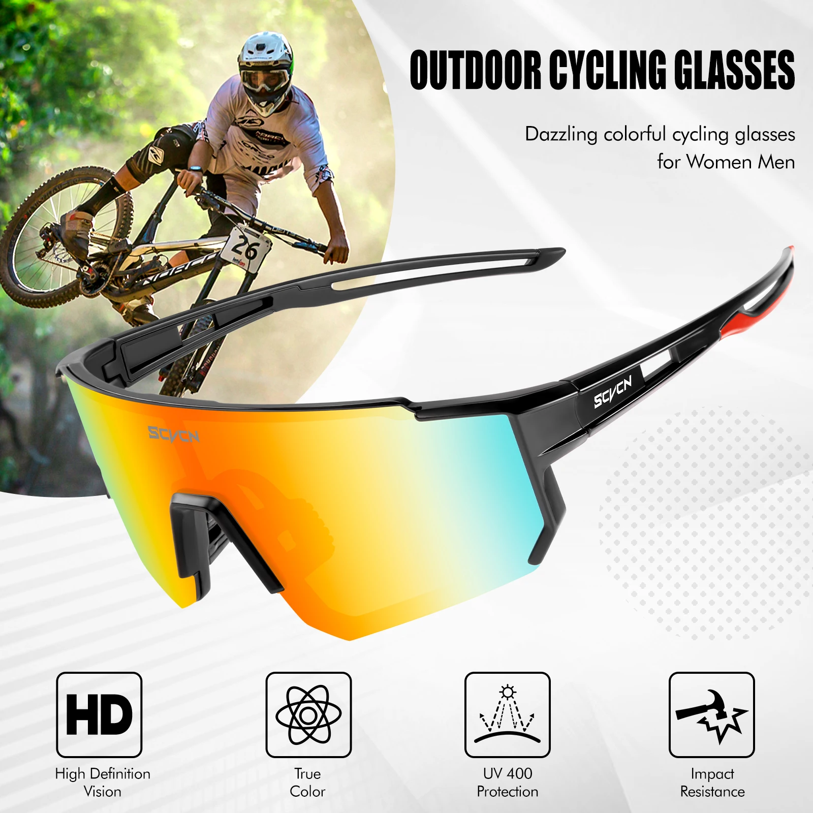 SCVCN New Photochromic Cycling - огляд і ціна Mountain Biking Glasses