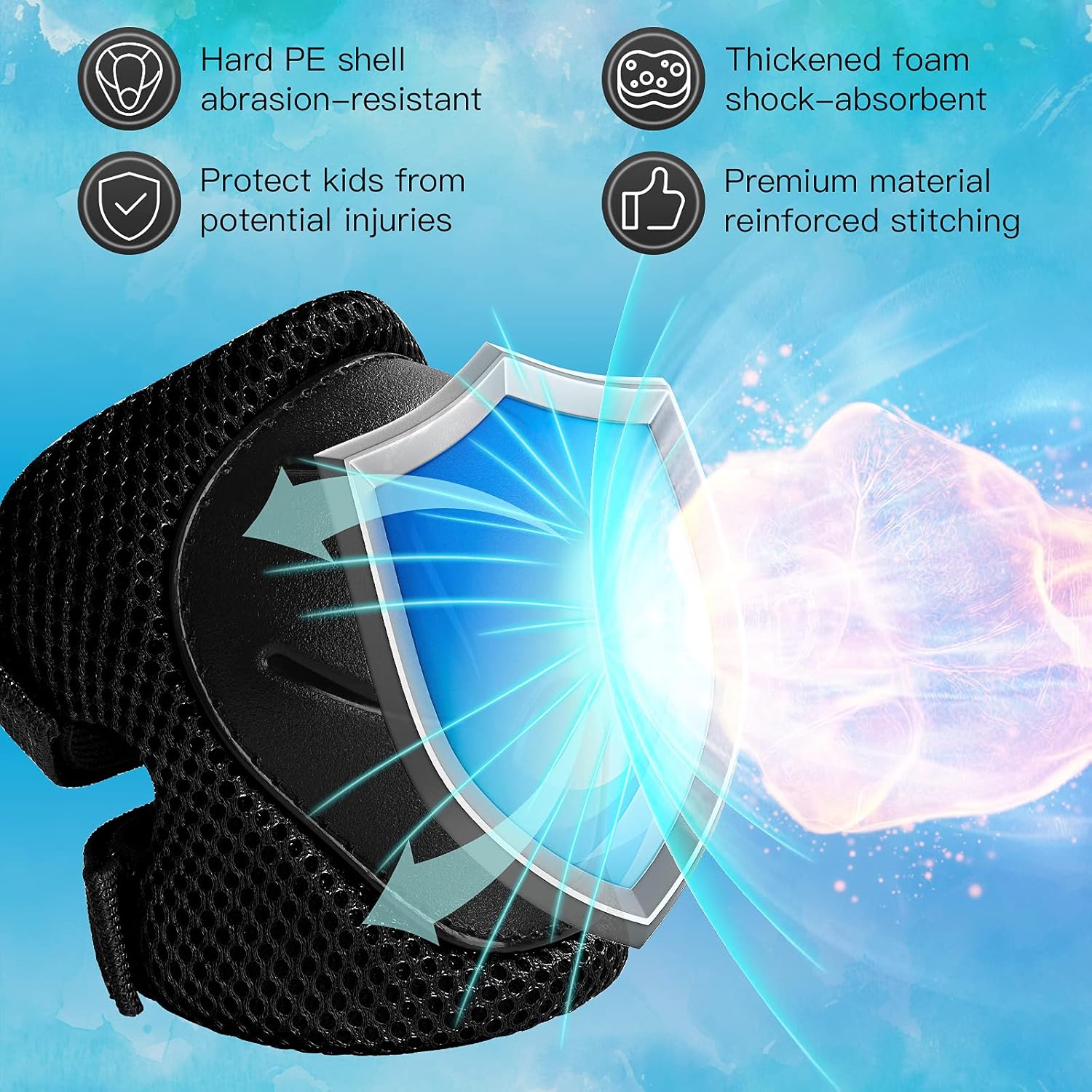 6PCS Kids Protective Gear Set  - огляд і ціна Mountain Biking Knee Pads