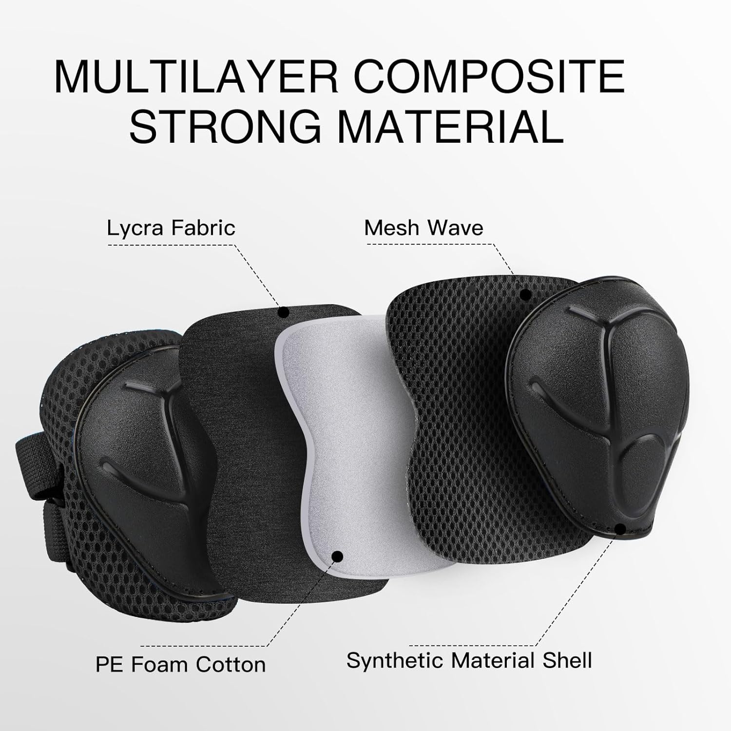6PCS Kids Protective Gear Set  - огляд і ціна Mountain Biking Knee Pads