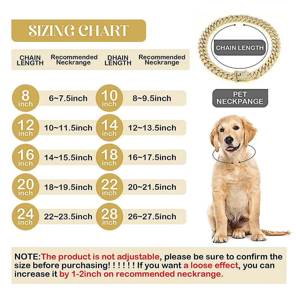 Rhinestone Dog Chain Collar Me - огляд і ціна Chain Quick Link