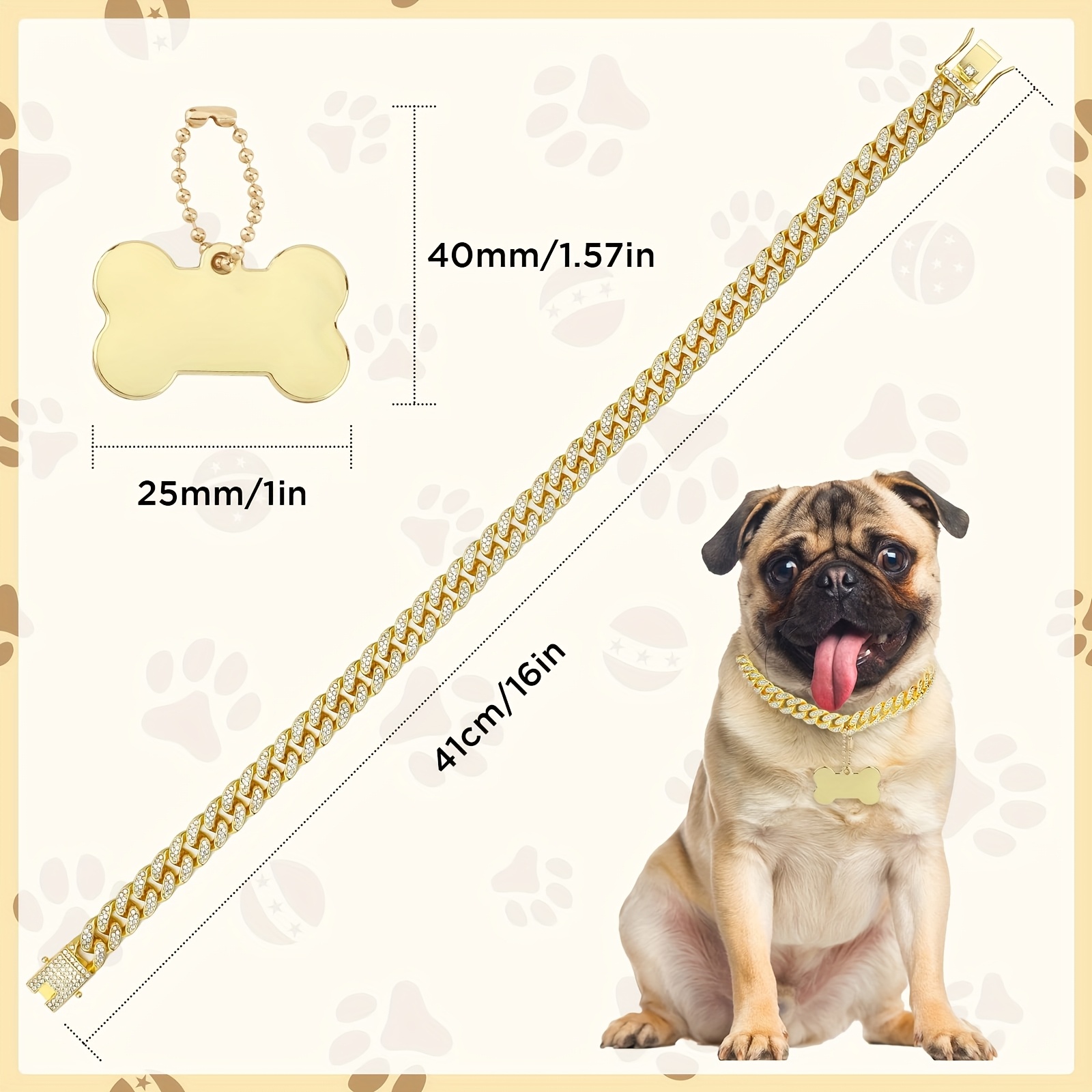 16-inch custom dog chain colla - огляд і ціна Chain Quick Link