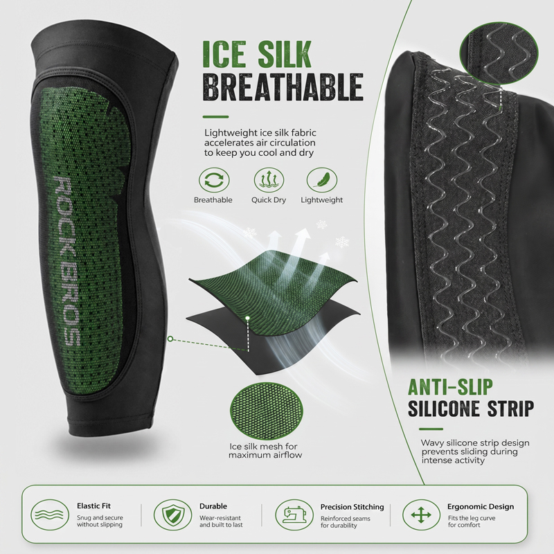 ROCKBROS Cool Sport Legs MTB C - огляд і ціна Mountain Biking Knee And Elbow Pads