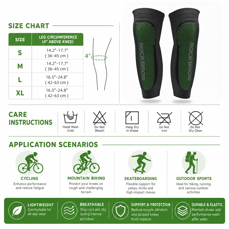 ROCKBROS Cool Sport Legs MTB C - огляд і ціна Mountain Biking Knee And Elbow Pads