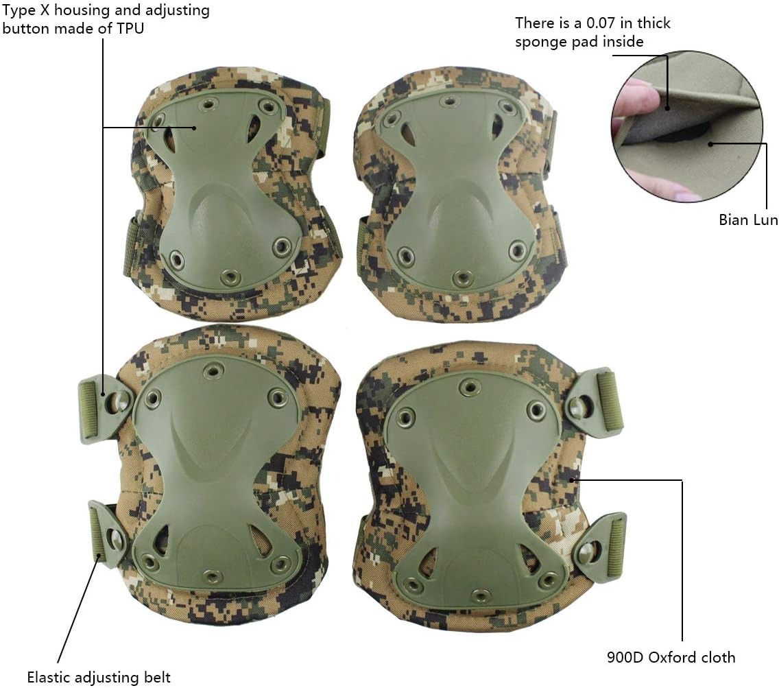 SSUNTAK Camo Tactical Knee Elb - огляд і ціна Mountain Biking Knee Pads